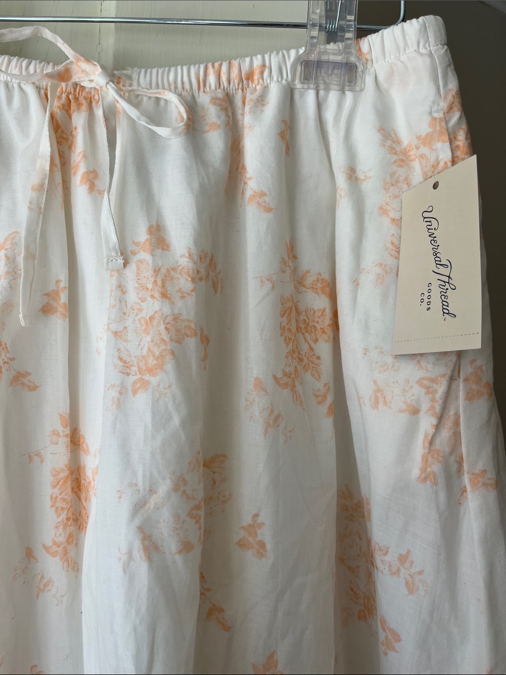 NWT Midi Maxi A-Line Skirt -Universal Thread Peach Floral Flower New with Tags S - Picture 4 of 6